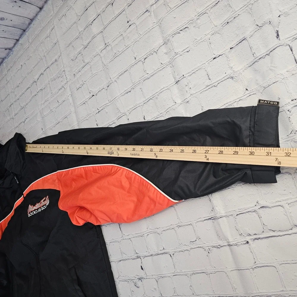 Matco Tools Jacket Mens XL Black Orange Fleece‎ Lined Mechanic Jacket Zip Up